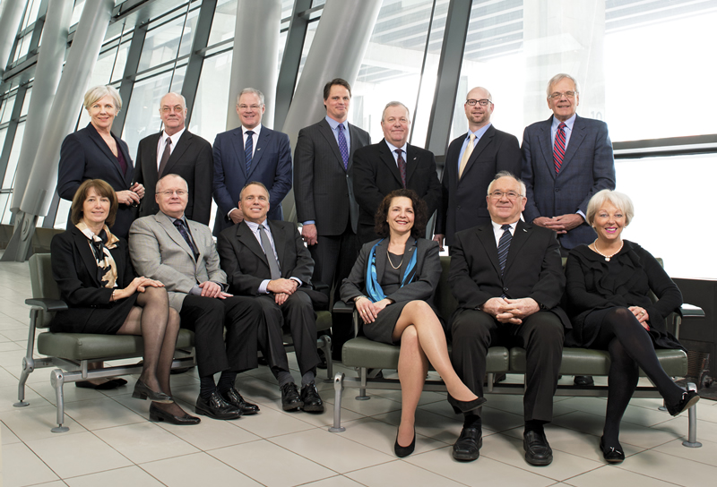 The Board of Directors - Standing left to right: Carole Presseault, John Boyd, Mark Laroche (President & CEO), Brendan McGuinty, Gilles Lalonde, Code Cubitt, Chris Carruthers - Seated left to right: Janice Traversy, Thom Bennett, Craig Bater, Susan St. Amand, Jacques Sauvé, Barbara Farber. Absent: Scott Eaton